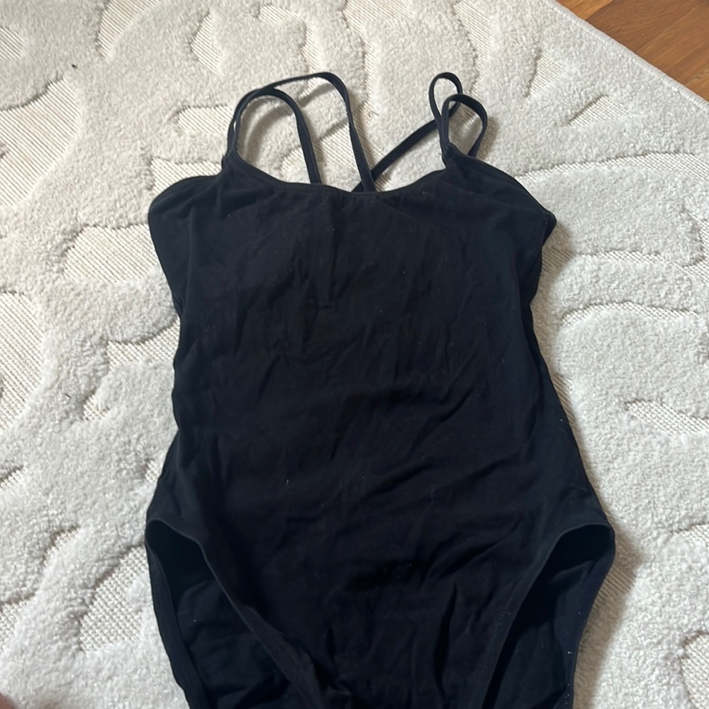 black leotard